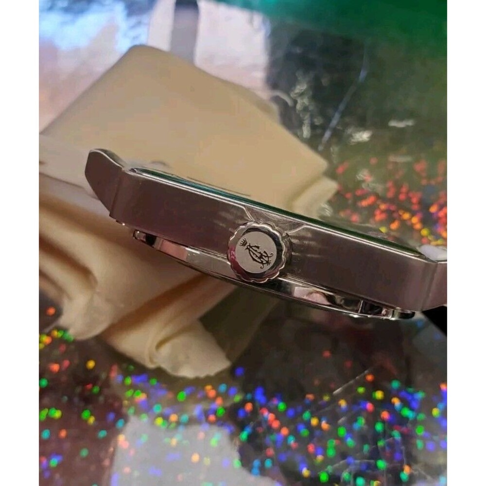 NEW Christian Audigier Watch Glow Arm Silver Tone Round Face White Silicone Band - Picture 13 of 16